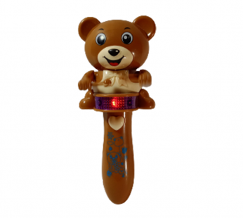 Funny Electric LED Flashing Music Bear Drum Cute Animal Stick